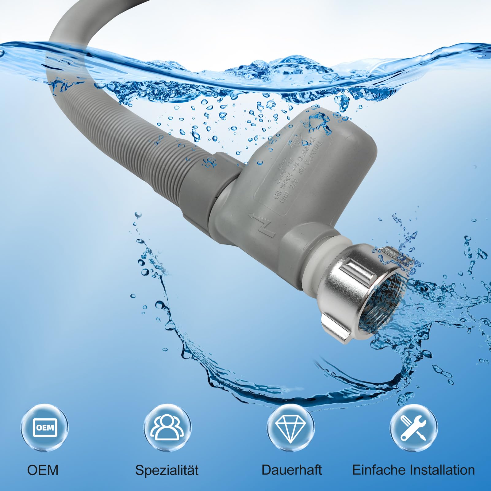 Aquastop Zulaufschlauch,1.8M Universal Waschmaschine Spülmaschine Geschirrspüler