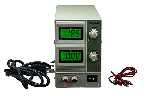 Tekpower TP1803D Lab Grade Variable Linear DC Power Supply, 0-18V