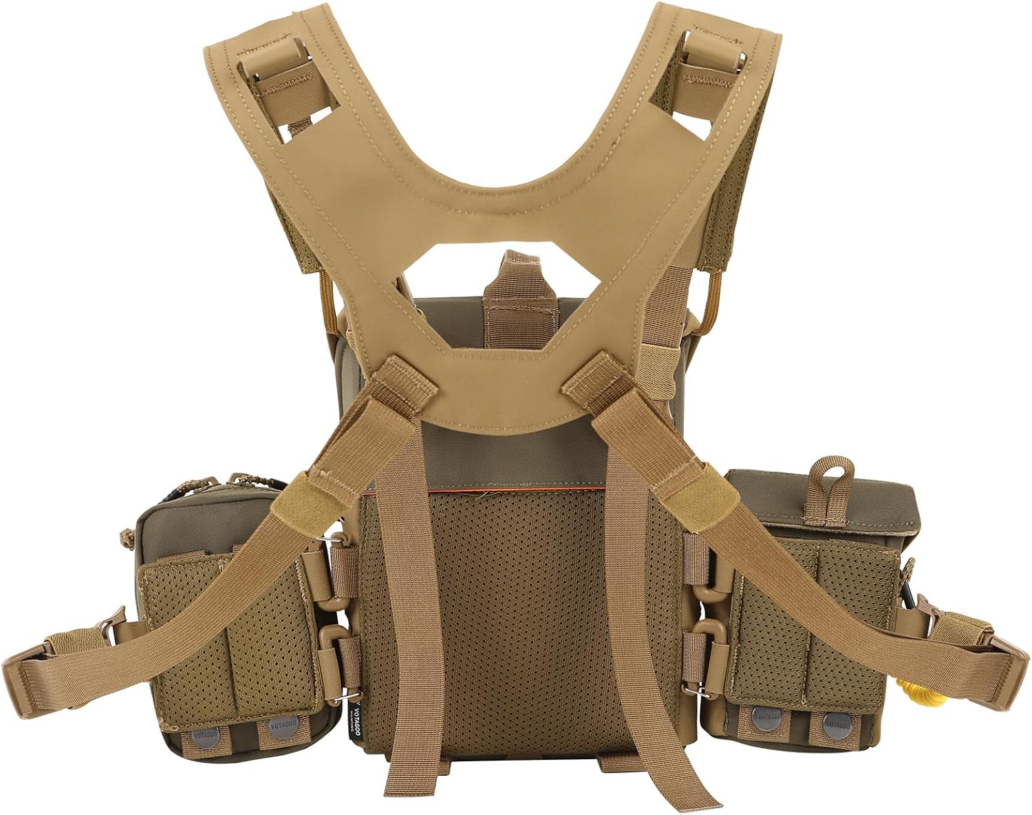 Binocular Harness Case Bino Chest Pack with Magnetic Closure and MOLLE System Water-repellent for Hunting (Combination, Green) - Image 2