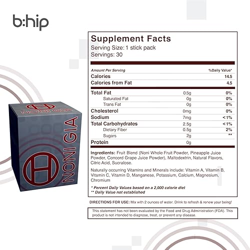 Miniatura 2 de Noni Gia de Bhip - Apoya el sistema inmunológico y la digestión. Mantiene la salud saludable de los órganos y el sistema cardiovascular. Contiene