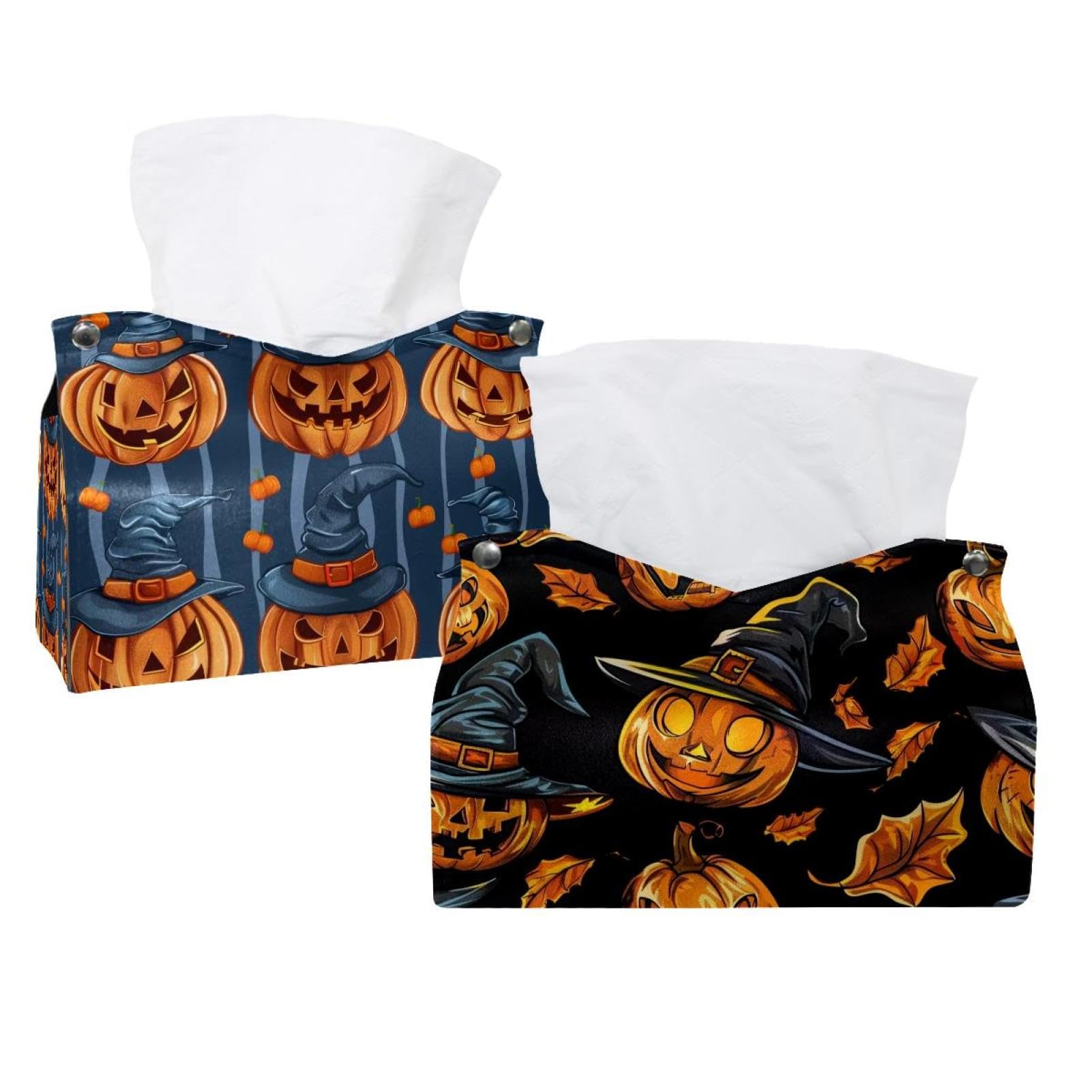 Boîte à mouchoirs orange citrouilles pour masquer les emballages jetables dans votre hôtel