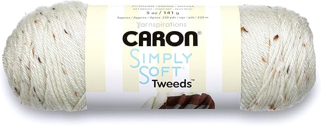 CARON SIMPLY SOFT TWEEDS - 141G- OFF WHITE