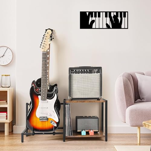 Bikoney Râtelier Réglable pour Guitares et Basse Électrique avec Support d’Amplificateur, Porte-Guitare Solide pour Plusieurs Instruments et Accessoires de Musique - 7