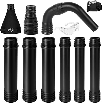 Buzzlett Upgraded Universal Gutter Cleaning Tools for Leaf Blowers, Compatible with Leaf Blower Brands EGO Power+, Worx, Black+ Decker, SUNCHERS, HEINPRO, RYAHT, DEWALT, etc. Extends Up to 11FT