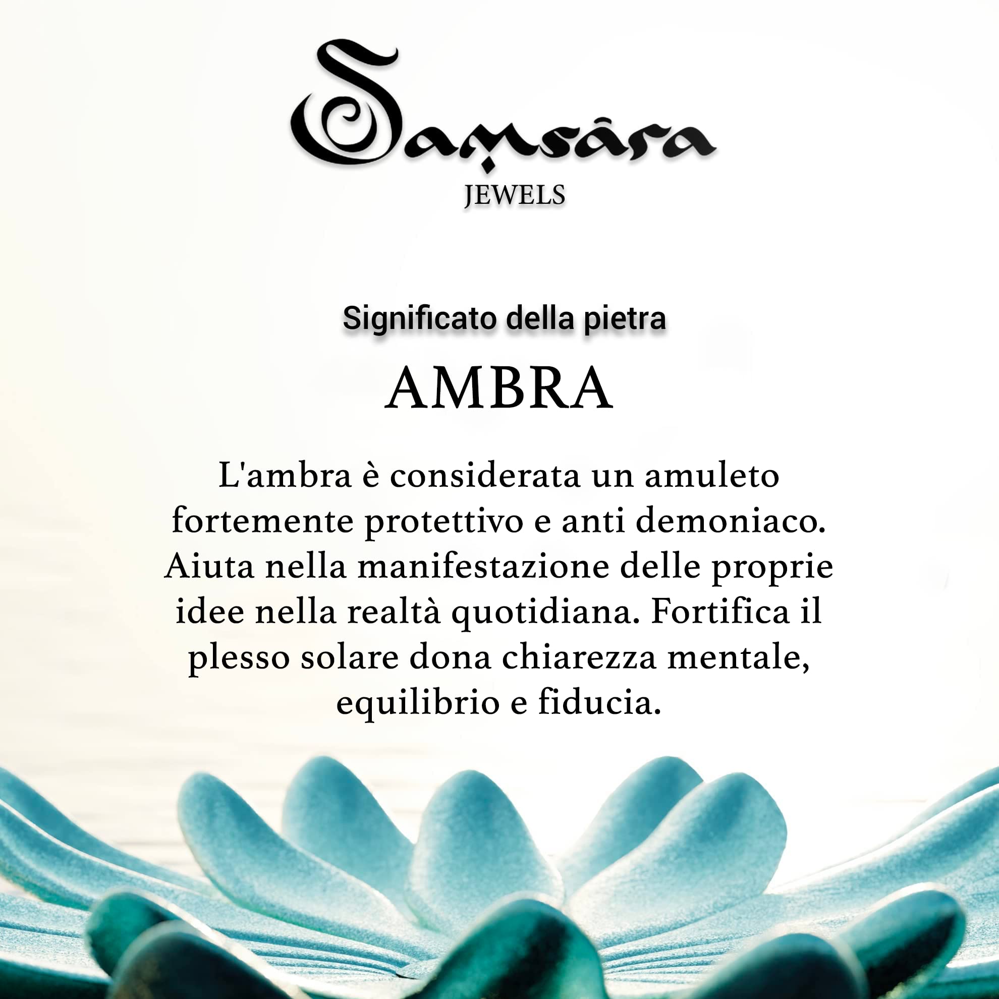 Samsara Bracciale Tibetano Buddista in Ambra - Bracciale Terapeutico e Spirituale Benessere Mente e Corpo - Filo in cotone cerato