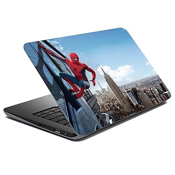 wallpics Spiderman Superhero Laptop Skin Fully Waterproof Vinyl Sticker for Dell | Hp | Toshiba | Acer | Asus and All Models (12X16inch) lap5171
