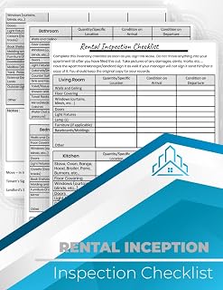 Rental Inception Checklist: A rental checklist for your move-in/ move out inspection! Real Estate Forms, 40 tenants.