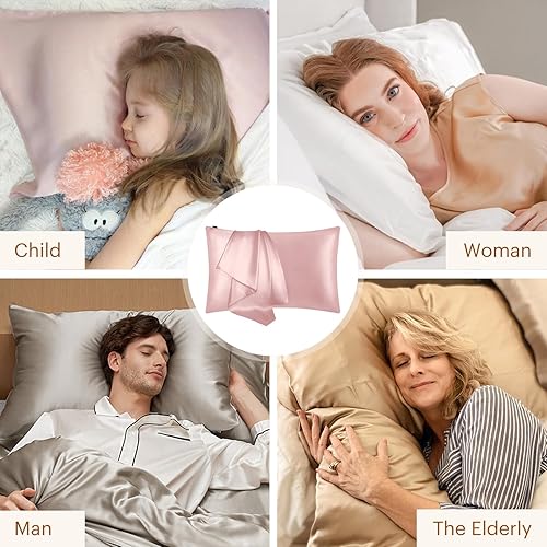 Vista 14 de LILYSILK Funda de almohada 100% de seda, 1 pieza de 0.984 in, funda de almohada pura para cabello y piel, sobre terse de doble cara, seda Charmeuse