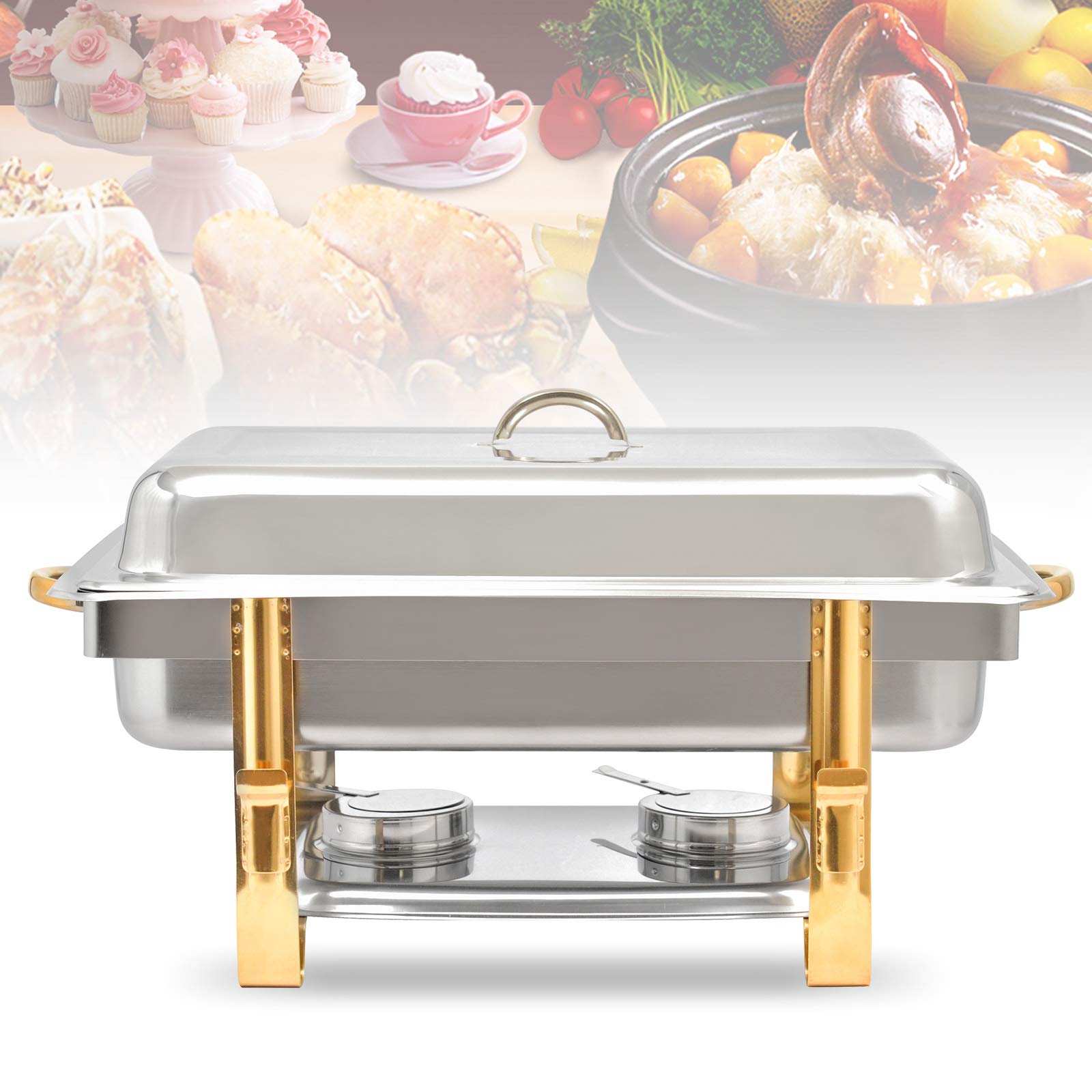 Juego de recipientes de acero inoxidable para catering, buffet y fiestas, 9 l, 1 unidad