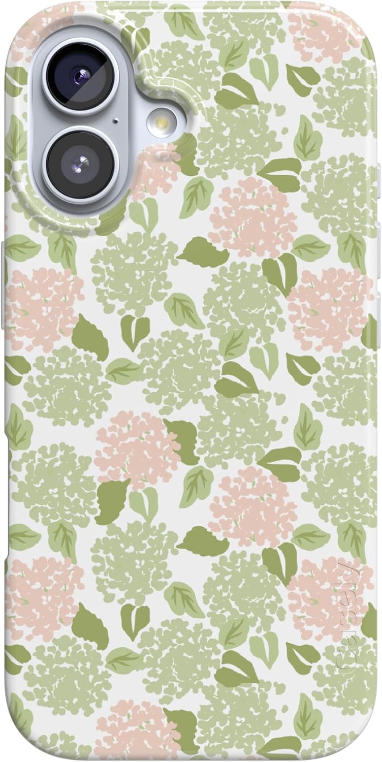 Casely iPhone 17 Case | Hydrangea Haze | Floral Garden | Compatible with MagSafe | Classic Ultra Thin Design