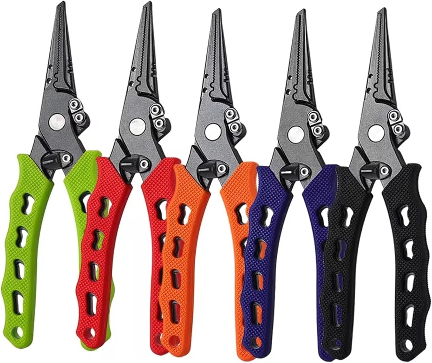 1pc Stainless Steel Fishing Pliers Multifunctional Braid line Cutters Crimper Hook Remover Pliers Set Fishing Tackle Tools(Green)