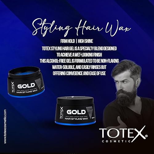 Miniatura 4 de Totex Hair Styling Gold Wax | Strong Hold Perfect Scent | Textura Shine Finish | Definición del cabello 5.1 fl oz