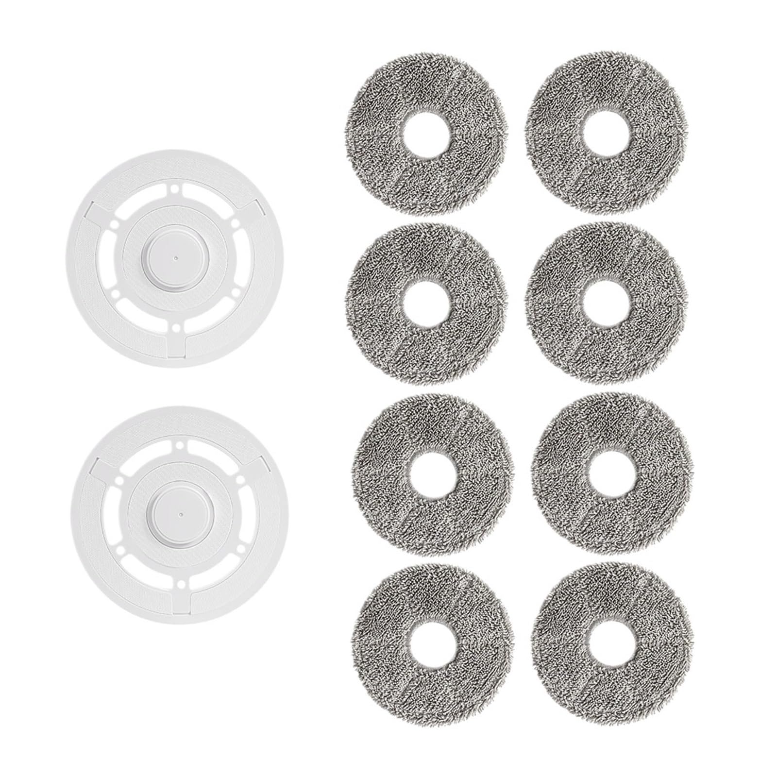 Qlmxjvzhkcn 10Pcs White 1-10Pcs，Compatible For Ecovacs，Compatible For Deebot，T10 Omni/Turbo/X1 Omni/Turbo/X1s Pro Spare Parts Mop Cloth Robot Vacuum Cleaner(10Pcs White)