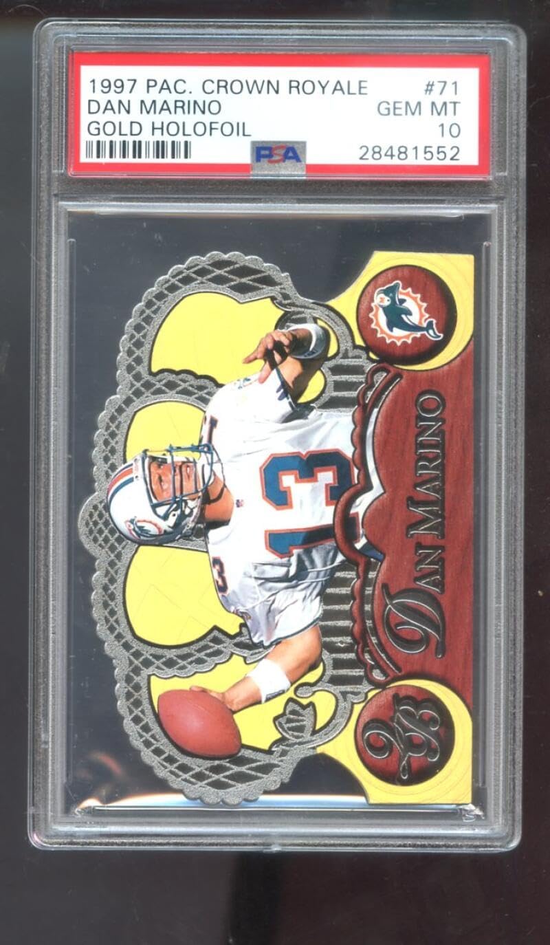 1997 Pacific Crown Royale Gold Holofoil #71 Dan Marino PSA 10 Graded Football Card NFL Miami Dolphins
