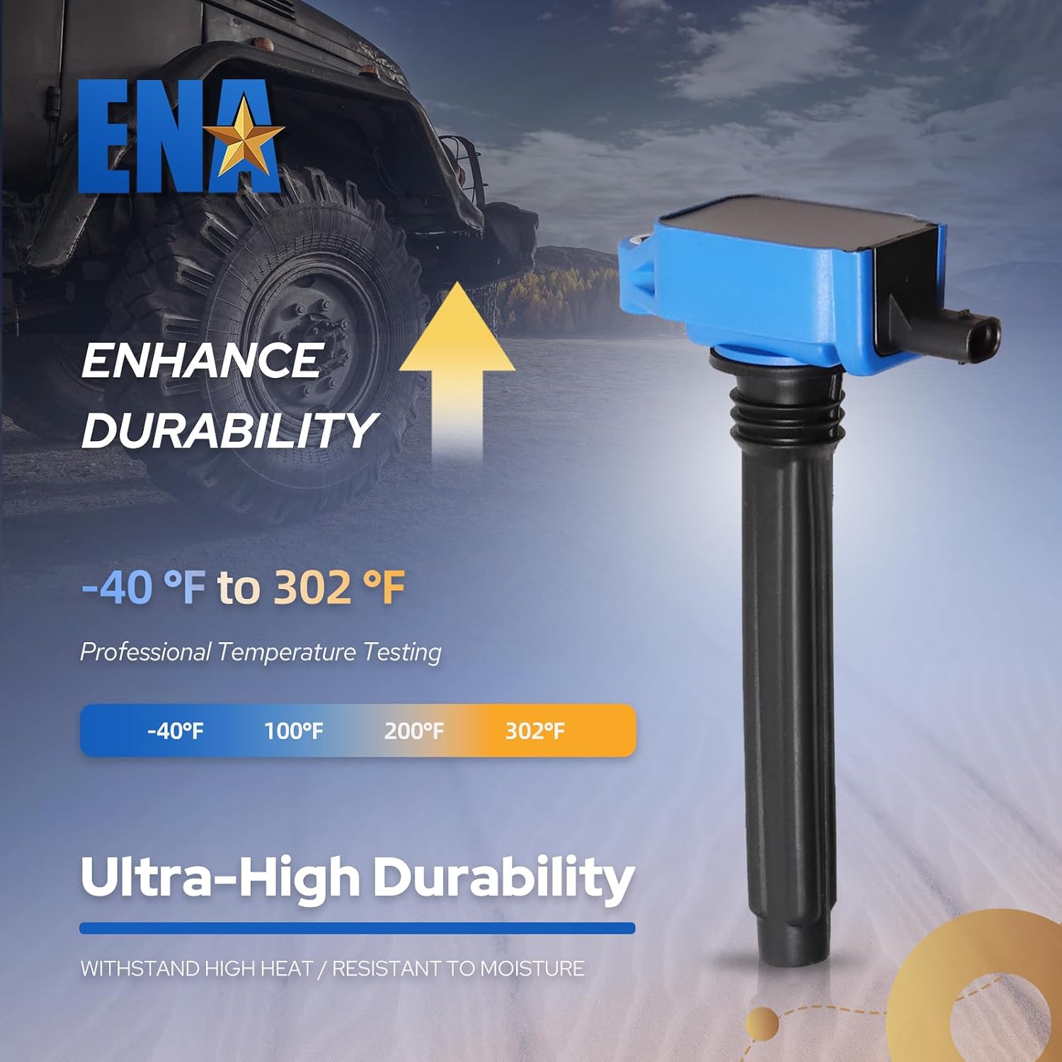 Ignition Coil Pack 6 for 3.6 V6 Compatible with Ram Chrysler Jeep Dodge Durango 300 Town Country Grand Cherokee Wrangler Charger Journey 2011 2012 2013 2014 2015 2016 Coils for UF648 - Blue
