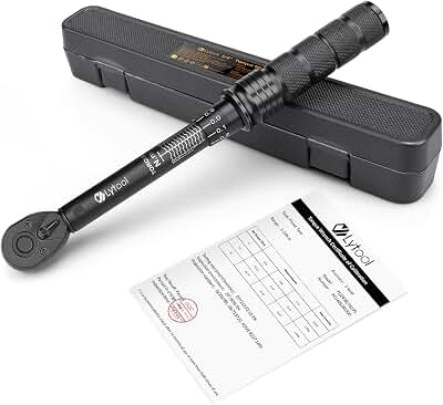 Lytool Llave Dinamométrica 1/4", 2-24 Nm Llave de Torque para Motocicletas, Botón de Liberación Rápida
