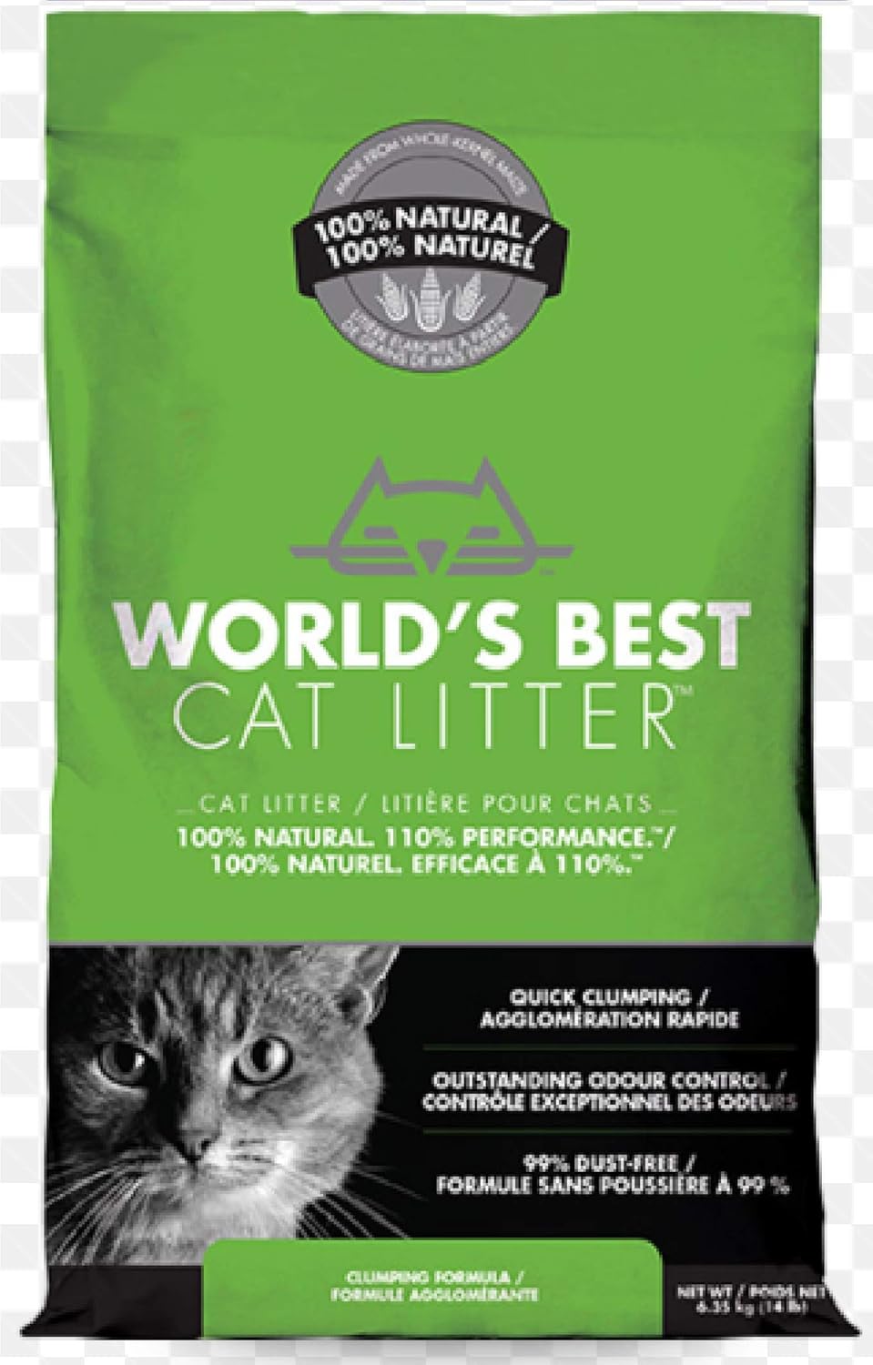 WORLDS BEST CAT LITTER 6.35KG ECO FRIENDLY FLUSHABLE ODOUR CONTROL