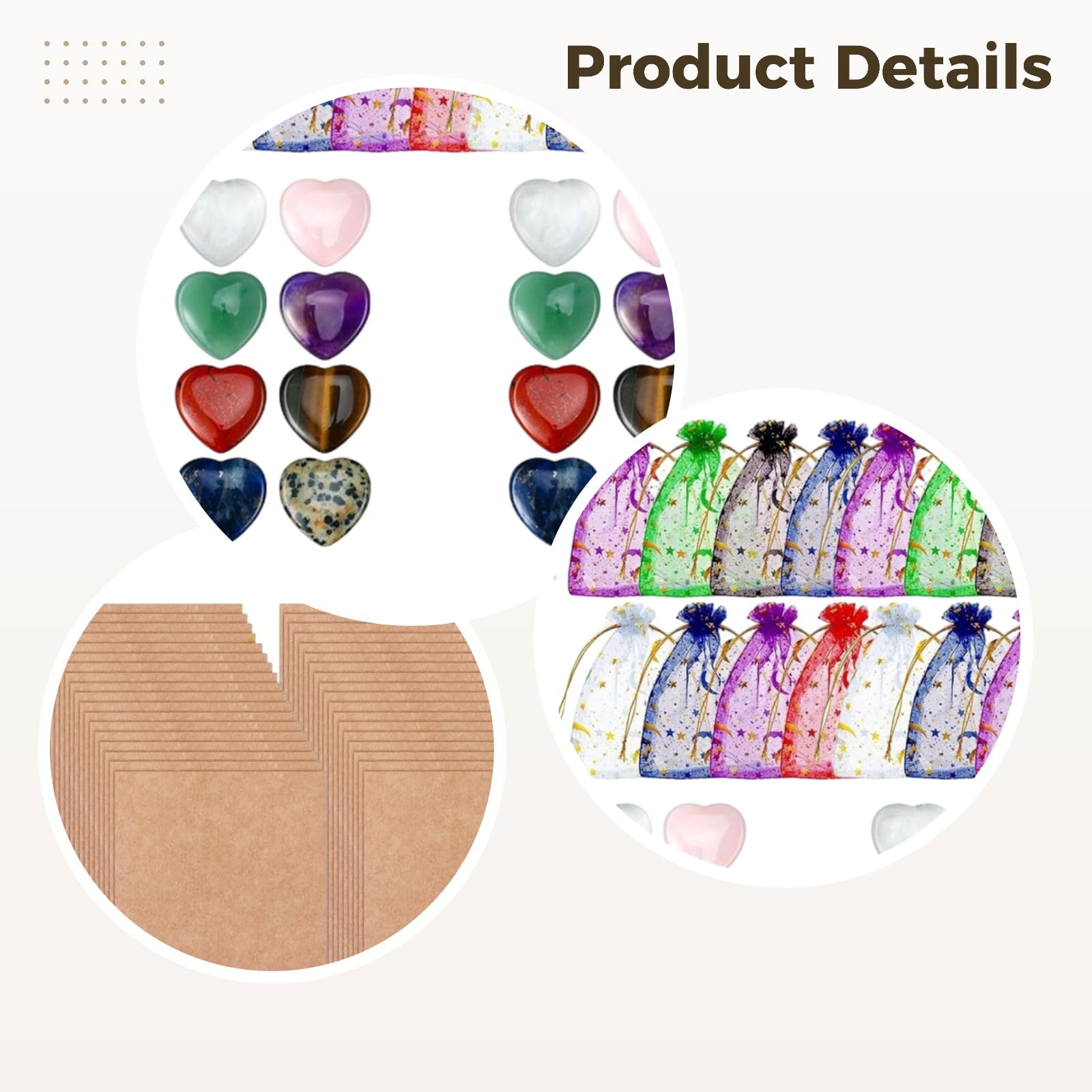 40 Stk. Pocket-Hug-Token mit Karten-Set, herzförmige Natursteine, Mitbringsel für Fernbeziehungen, Schulfeiern, Hochzeitsgeschenke und liebevolle Grüße, 15 x 8 x 3 cm