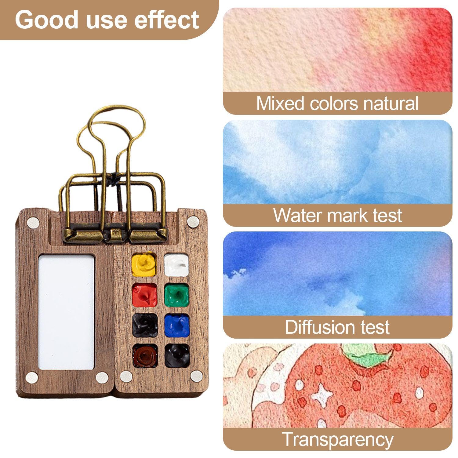 Mini set d'aquarelles portables, Palette d'aquarelles, Fournitures pour aquarelle, Boîte de peinture de voyage, Go Draw, Cadeau pour peintre - France