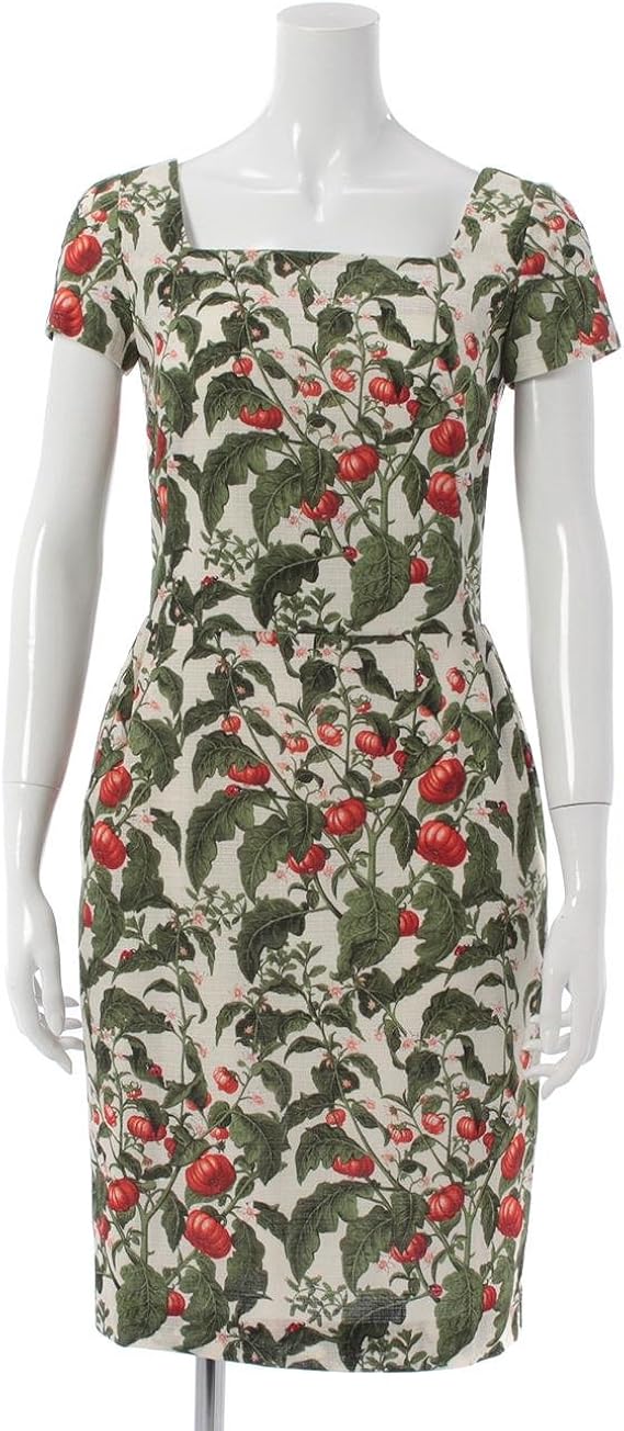 Amazon Co Jp フォーティーナインアヴェニュー ジュンコシマダ 49av Junko Shimada ボタニカルプリントスクエアネック ワンピース ホワイト 40 服 ファッション小物