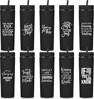 Tioncy 10 Pack Employee Appreciation Gift Bulk, Skinny Tumbler, Classic