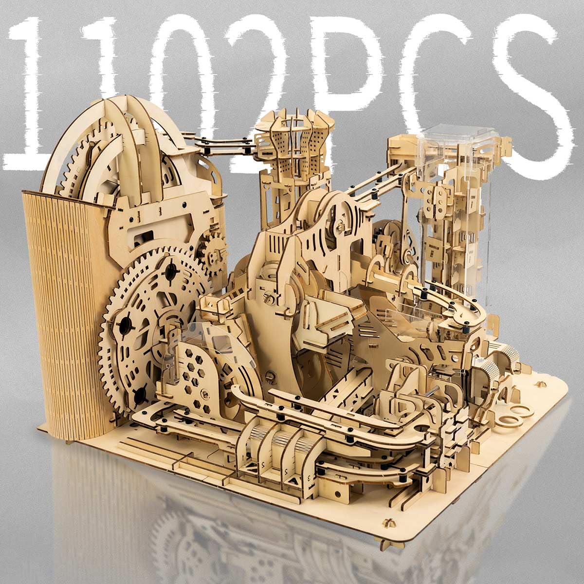 Drewniany zestaw do budowania modelu marmurowego, drewniane puzzle 3D dla dorosłych, 1000 szt. zestaw do montażu Sky Island