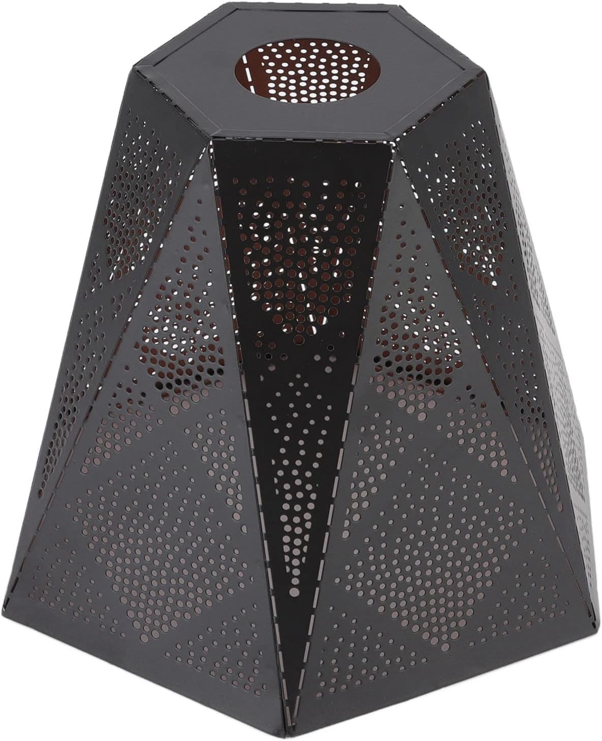 Modern Lamp Shades, Wrought Iron Hollow Design Rustproof Metal Lampshade, Black Elegant Beautiful Decorative Lampshade, Easy to Install Table Lamp Shade for E27 E26 Lamp Holder