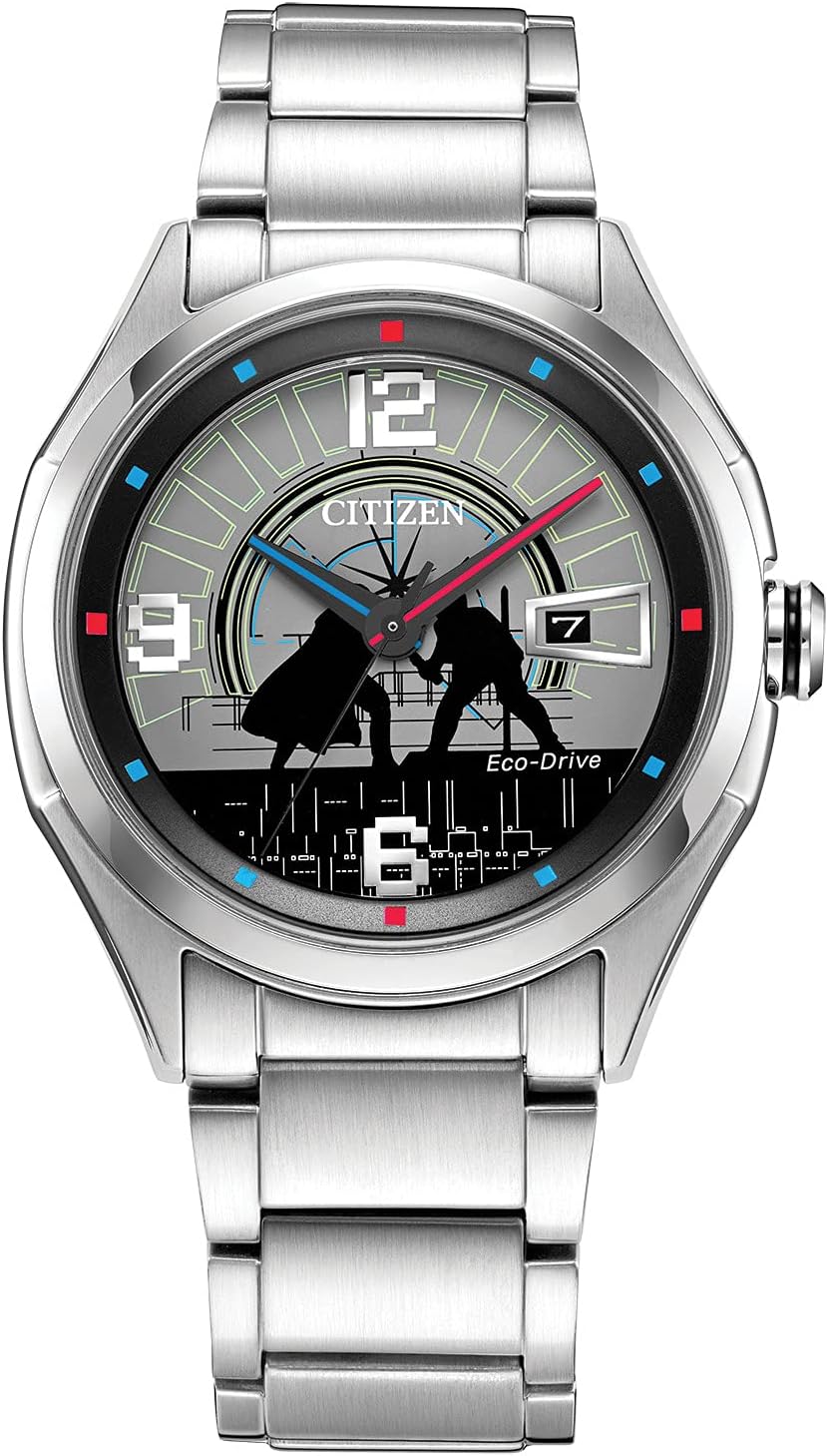 Citizen Men's Star Wars Eco-Drive Dress Analog Watch With Stainless Steel Strap, Silver-Tone, 22 (Model: Aw1140-51W)