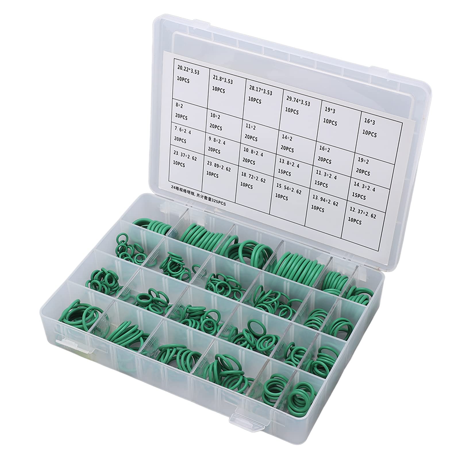 Universal O Ring Surtido Kit - 345 Piezas De Anillos De Sellado De Aire Acondicionado A Prueba De Polvo Para Automóviles - Juego De Juntas Tóricas De Goma Para Coche, Varios Tamaños