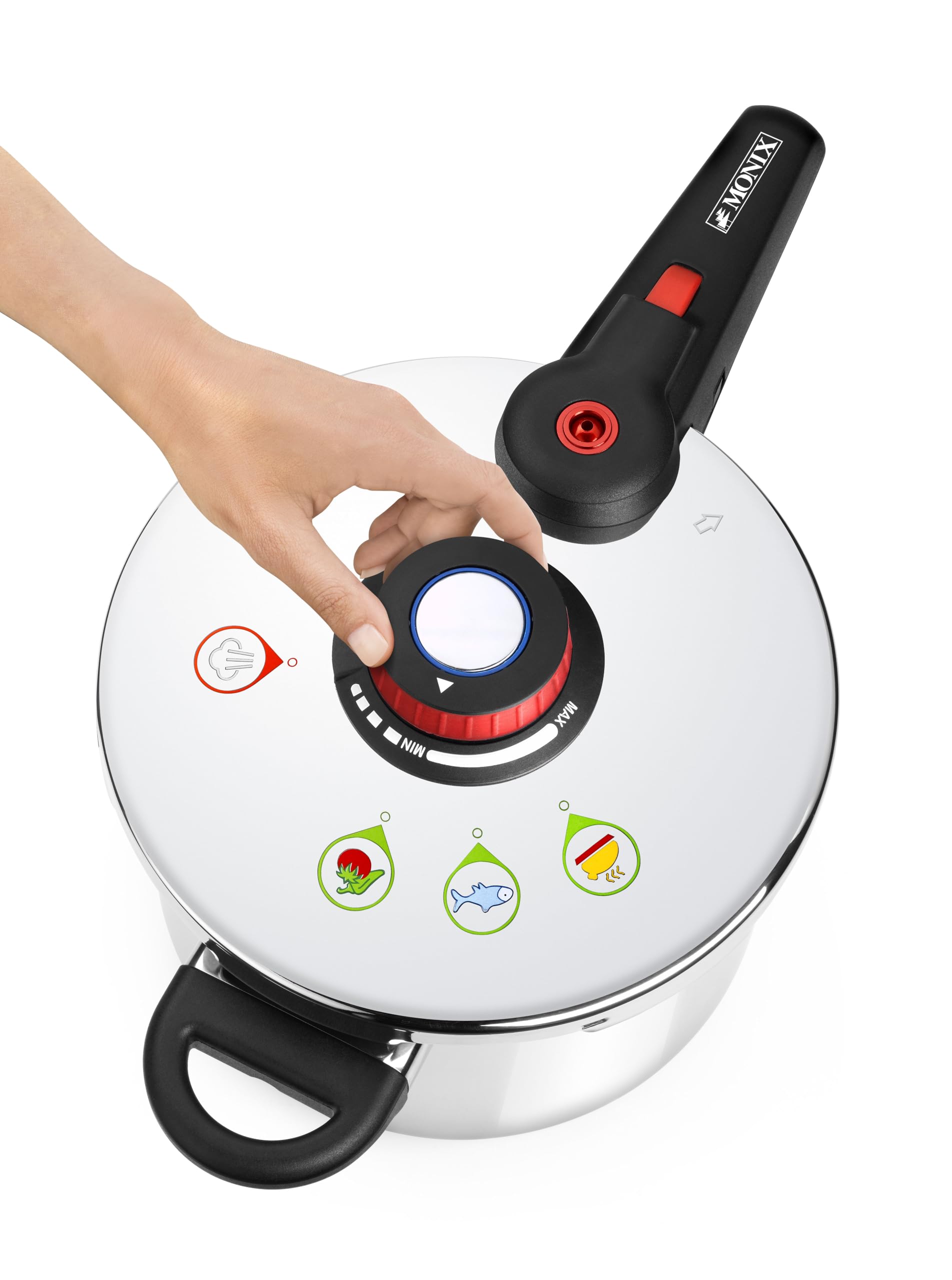 MONIX Selecta | Autocuiseur en Acier Inoxydable Moderne 9 Litros Argent