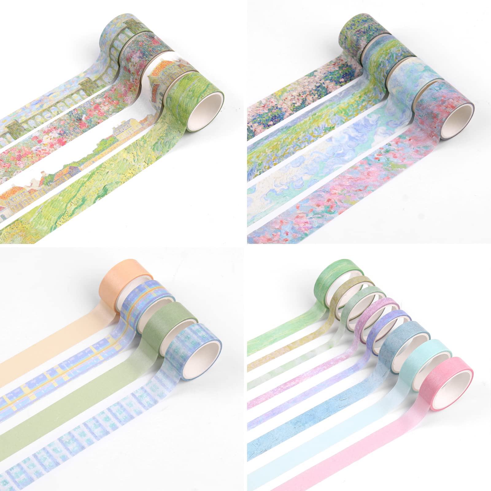 Dizdkizd Juego de 20 rollos de cinta Washi multicolor - 5 diseños (multicolor)