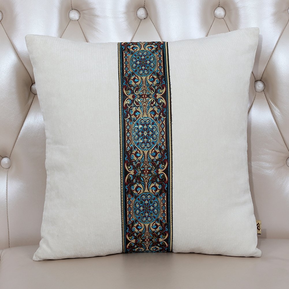 Coussin de style européen en coton haut de gamme 50x50cm pour canapé chic