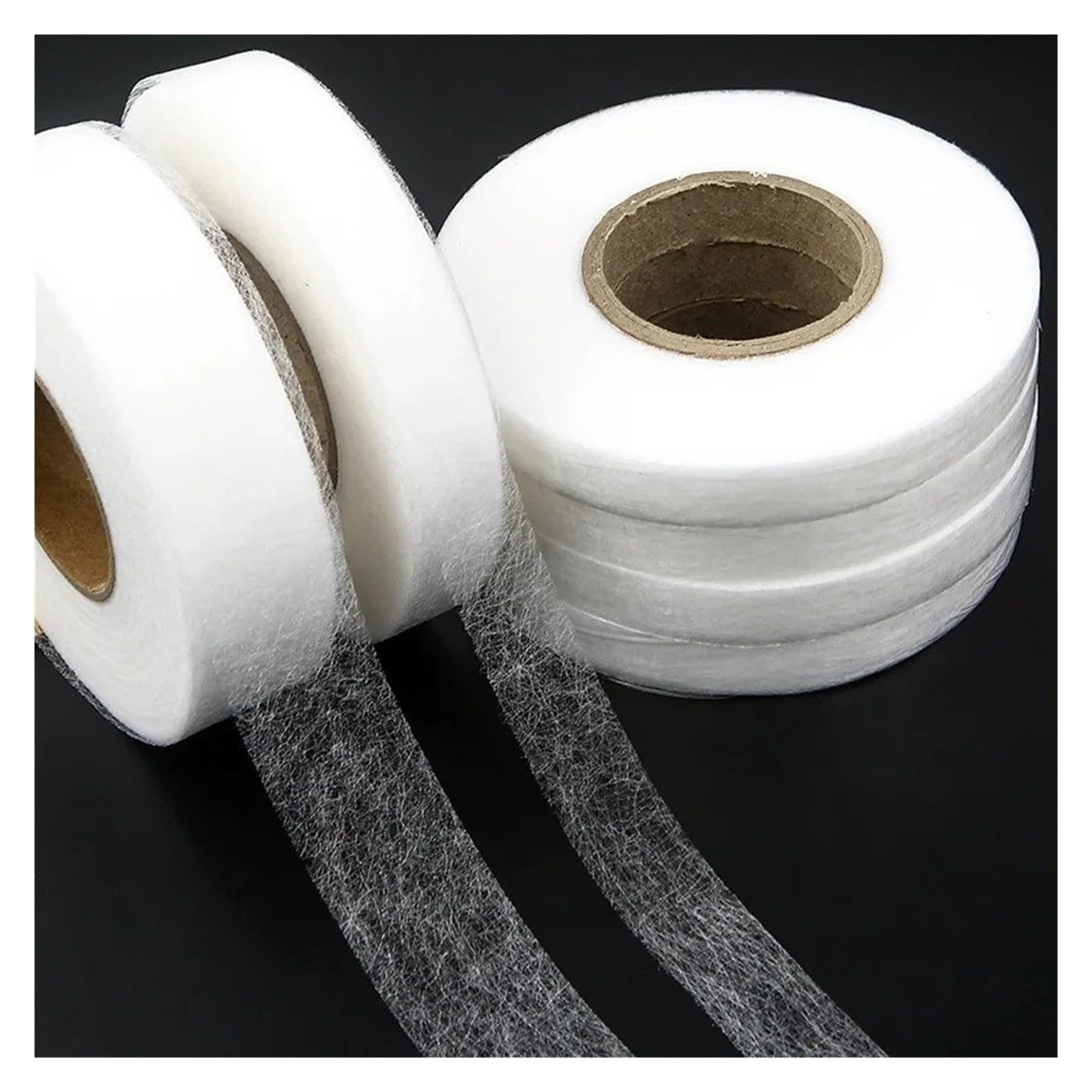 Fabric Fusing Tape Iron On Hem Tape Hemming Strip for Pants Curtains(White-2pcs,1.5cm)