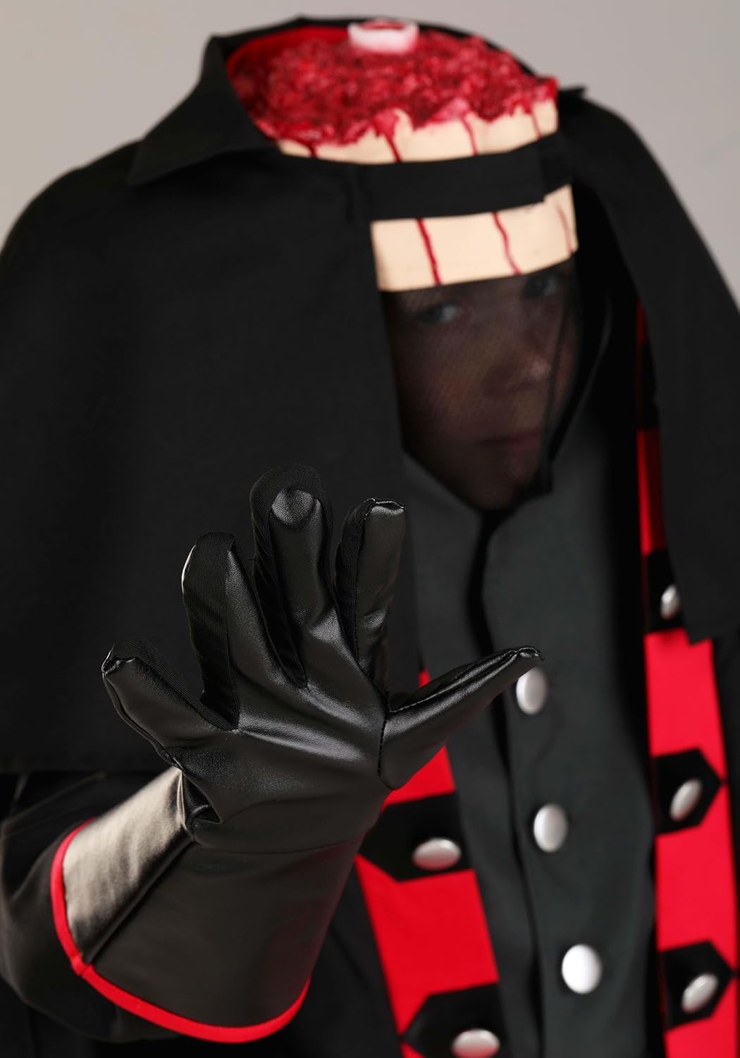 Kid's Headless Horseman Costume Poly Woven Coat, Cape, Vest, Shoulder Pads Scary Halloween Costume for Children