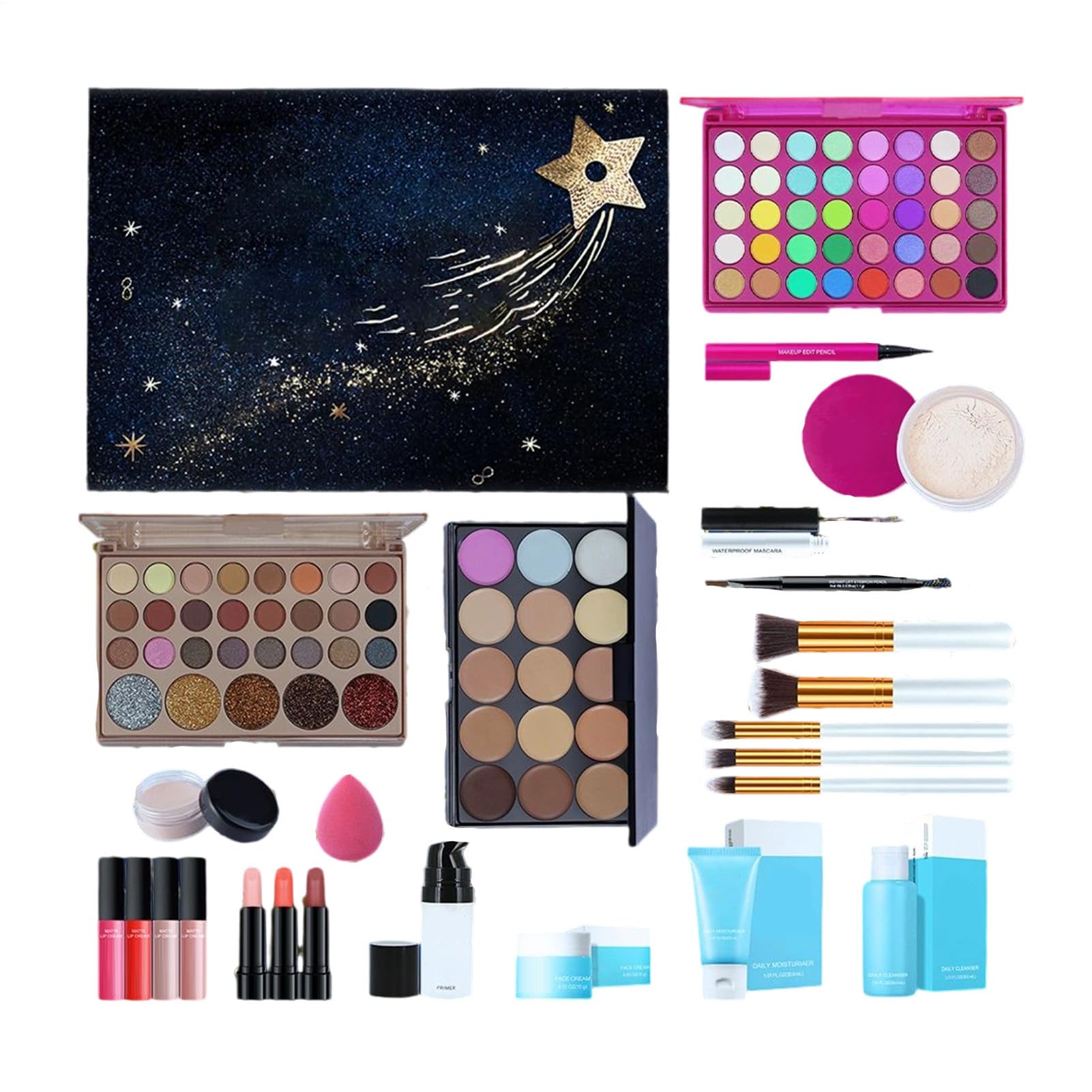 Set De Maquillaje Completo Juego De Maquillaje Facial Ligero Con Paleta De | Set De Maquillaje Facial Para Novia Amiga Hermana Hija Familia Amigos Compañeros