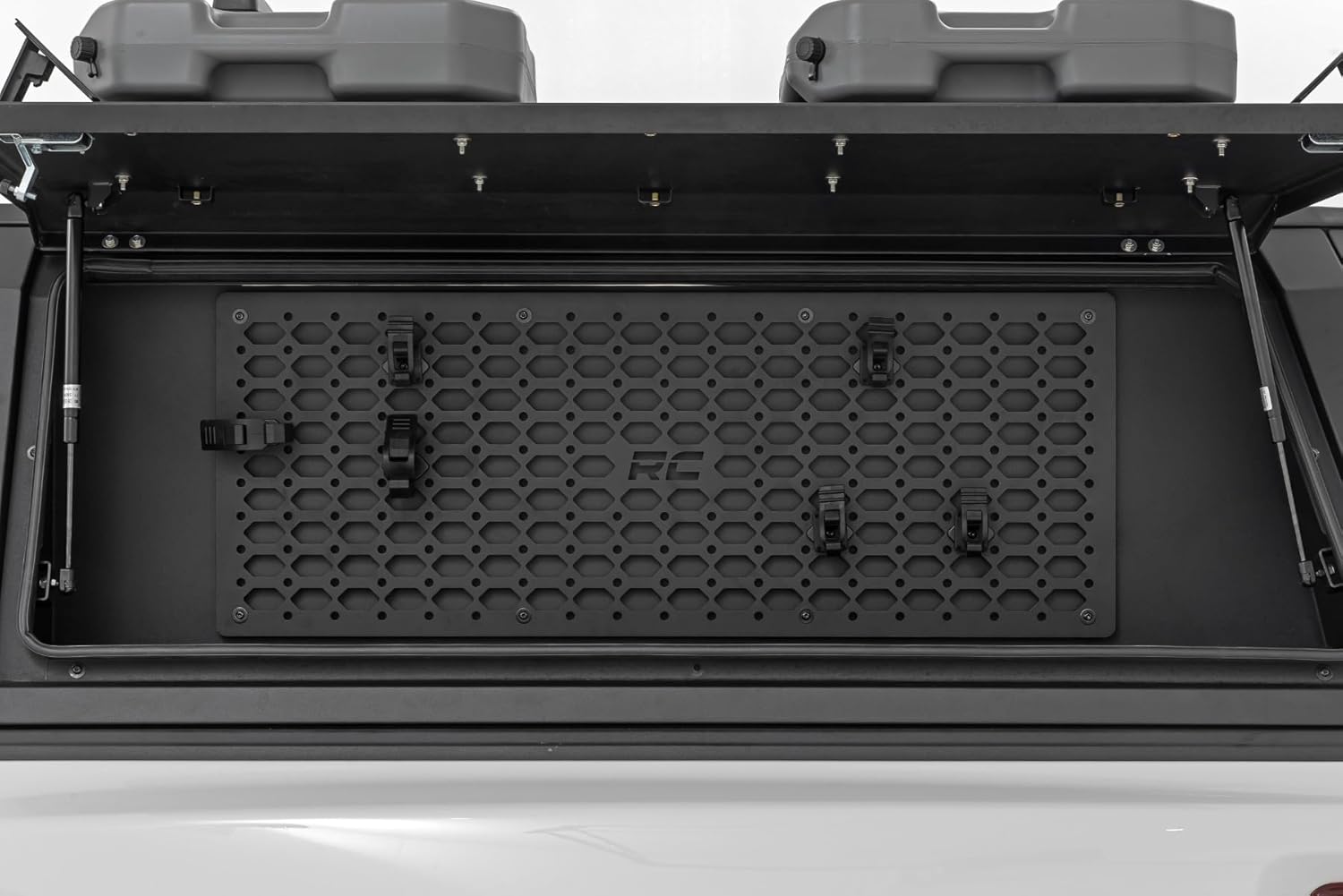 Rough Country Modular Bed Cap Driver Side Molle Panel Bin - Add-On Storage with LED Lighting for Chevy/Ford/GMC/Ram RC Bedcaps