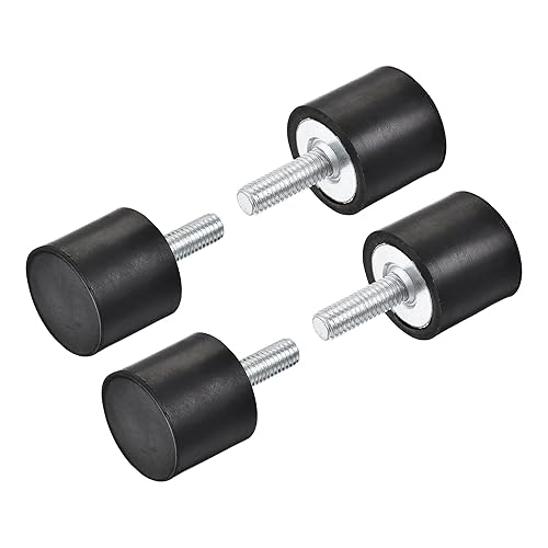 Miniatura 6 de uxcell Soportes de goma M8, 4 unidades de rosca macho aislador de vibraciones amortiguador, para motor de garaje, compresor de aire, bobinas de