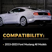 Vista 2 de Luces LED de Marcador Lateral Traseras Blancas de Parachoques Reflectores de Lámpara para Ford Mustang 2015-2023, Lentes Ahumadas 2 Piezas