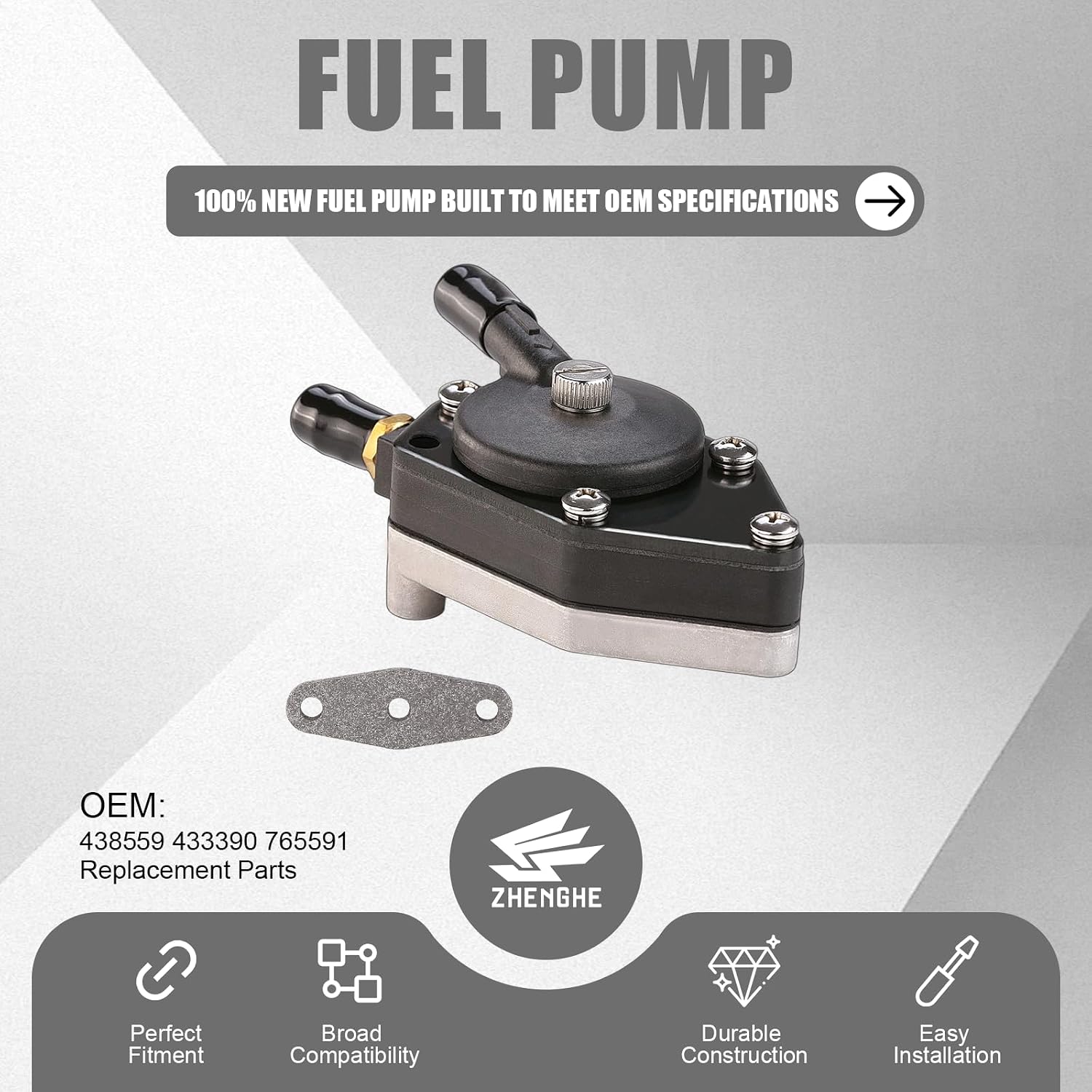New Fuel Pump for Johnson Evinrude Outboard 25-140HP Engines 438559 433390 765591 Replacement Parts