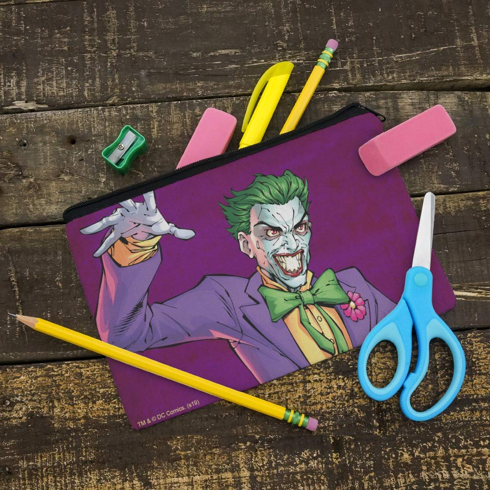 Batman Joker Character Pencil Pen Organizer Zipper Pouch Case
