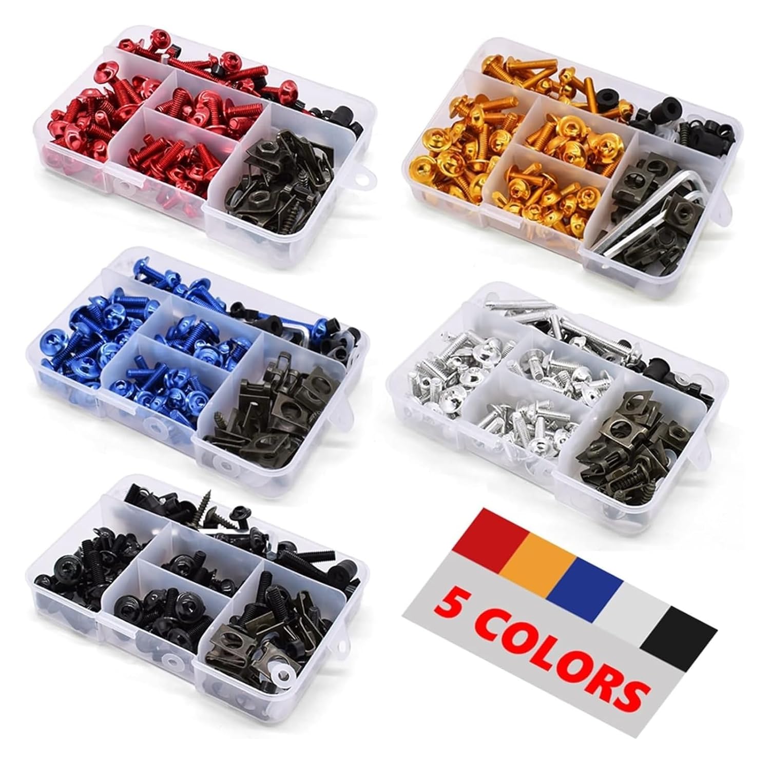 用 ヴェルシス 650 ZG1000 ZRX 1100 1200 ZX11用 オートバイフェアリングボディボルトキット ファスナーク