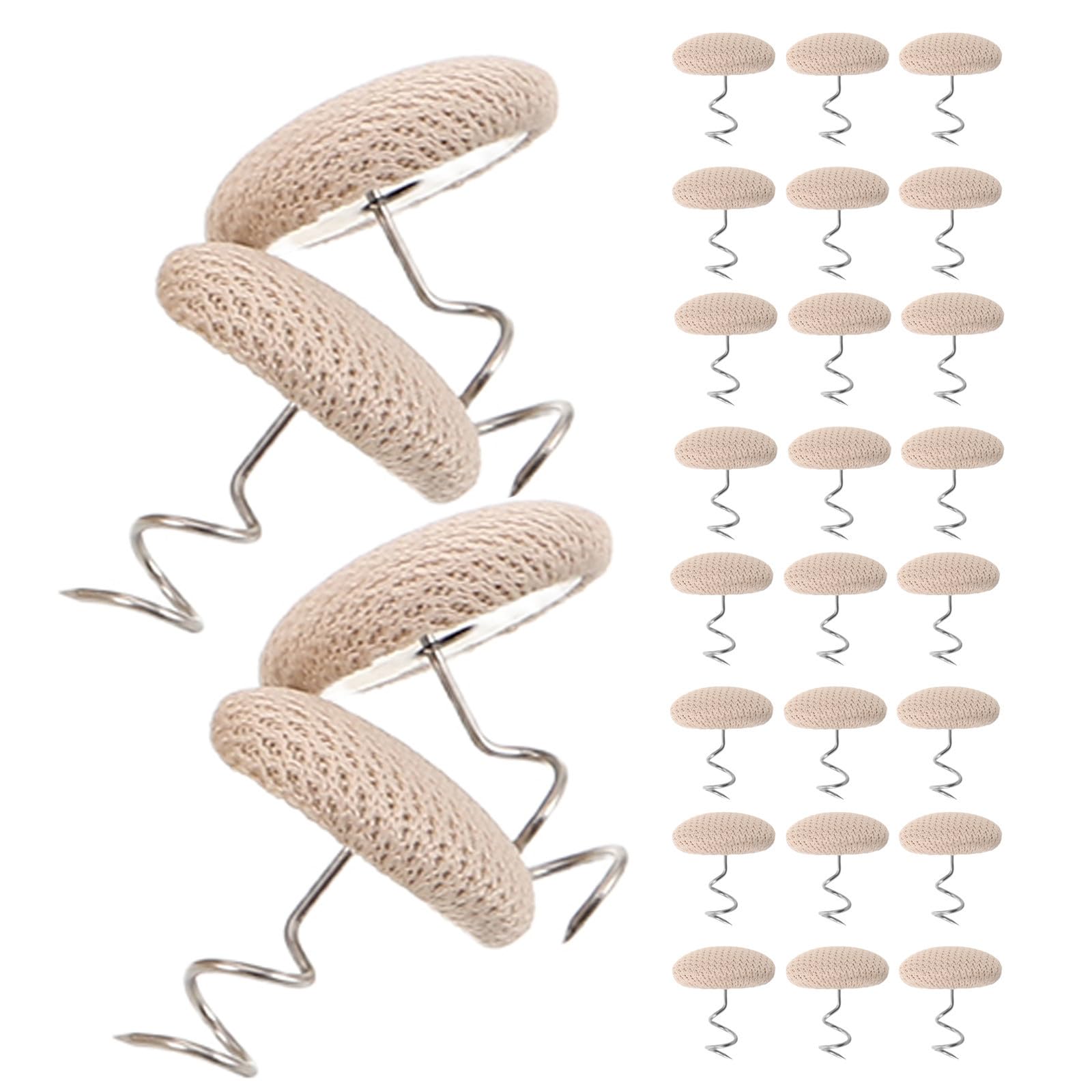 Alfileres en espiral de acero inoxidable para fijar faldas de cama