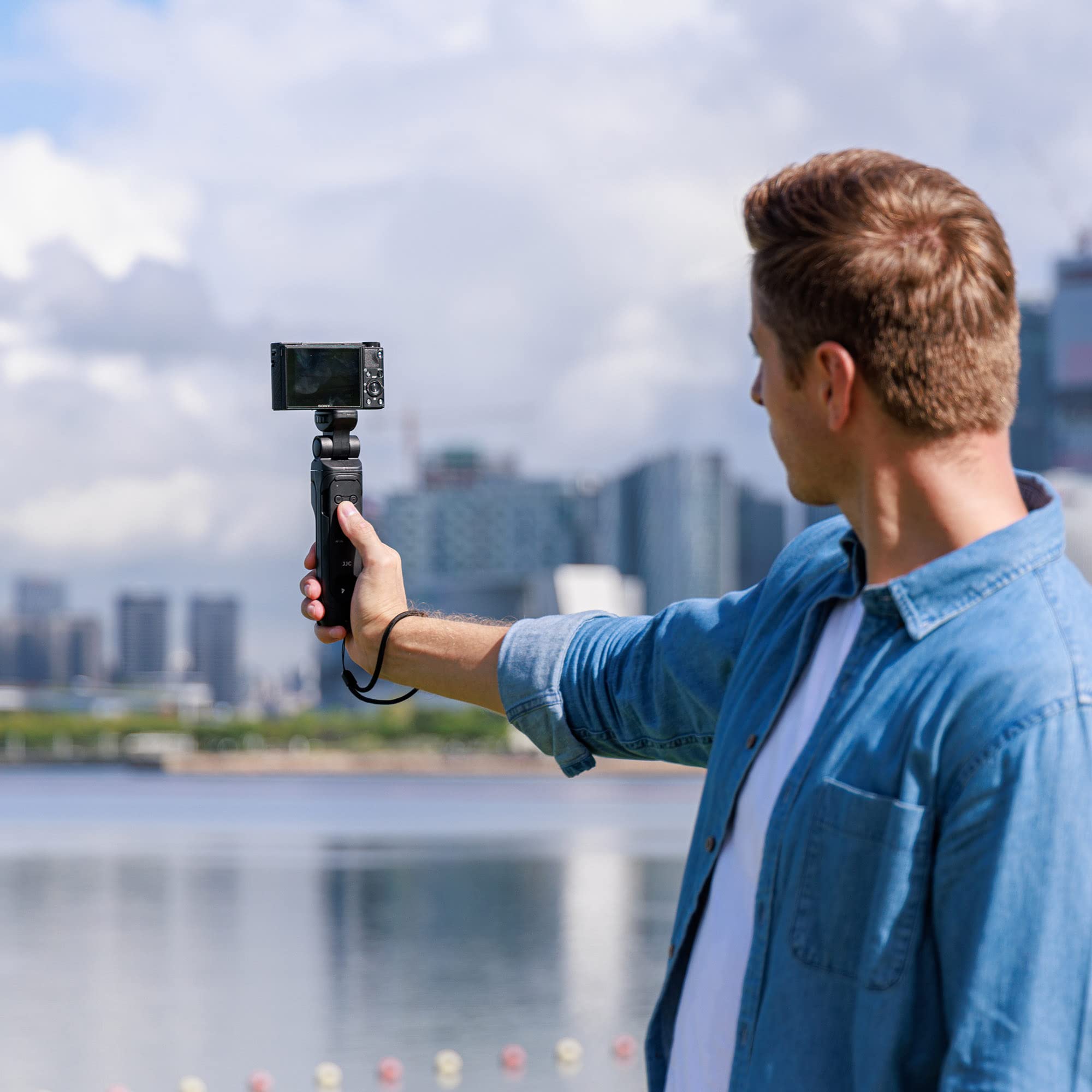 JJC Agarre de Disparo con Mando a Distancia inalámbrico Desmontable reemplazar Sony GP-VPT2BT Handgrip para Sony A1 II ZV-E10 ZV-1 ZV-1F a9 III A9II A7C A7SIII A7R III IV V a6600 a6400 RX100VII
