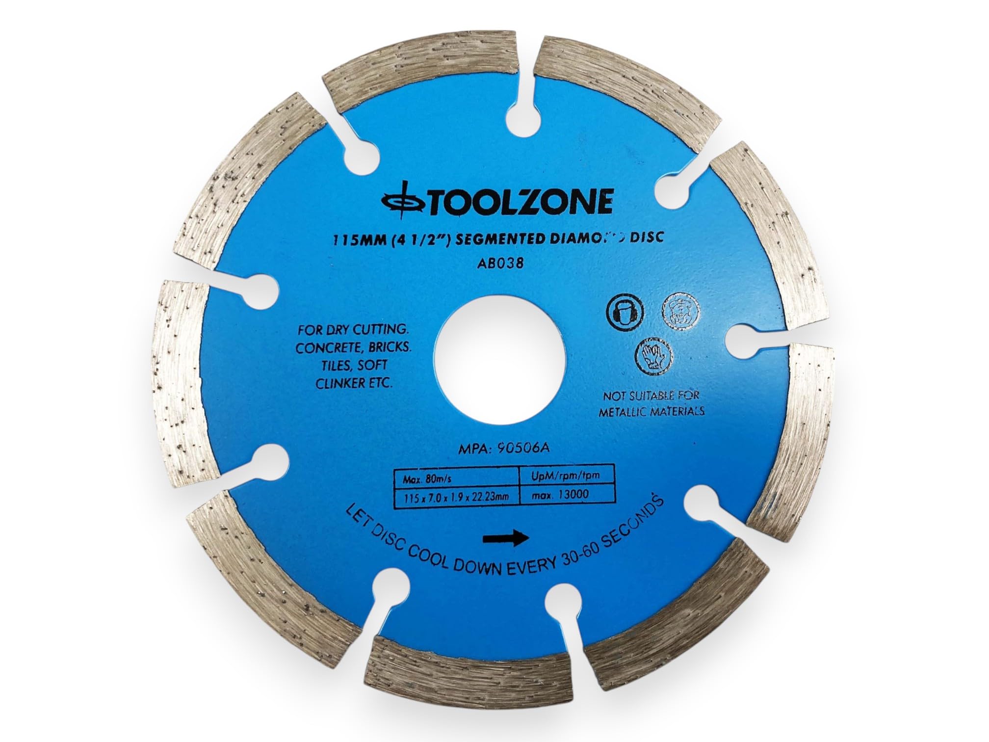 Diamond Cutting Disc - 115mm (4 1/2") - Segmented