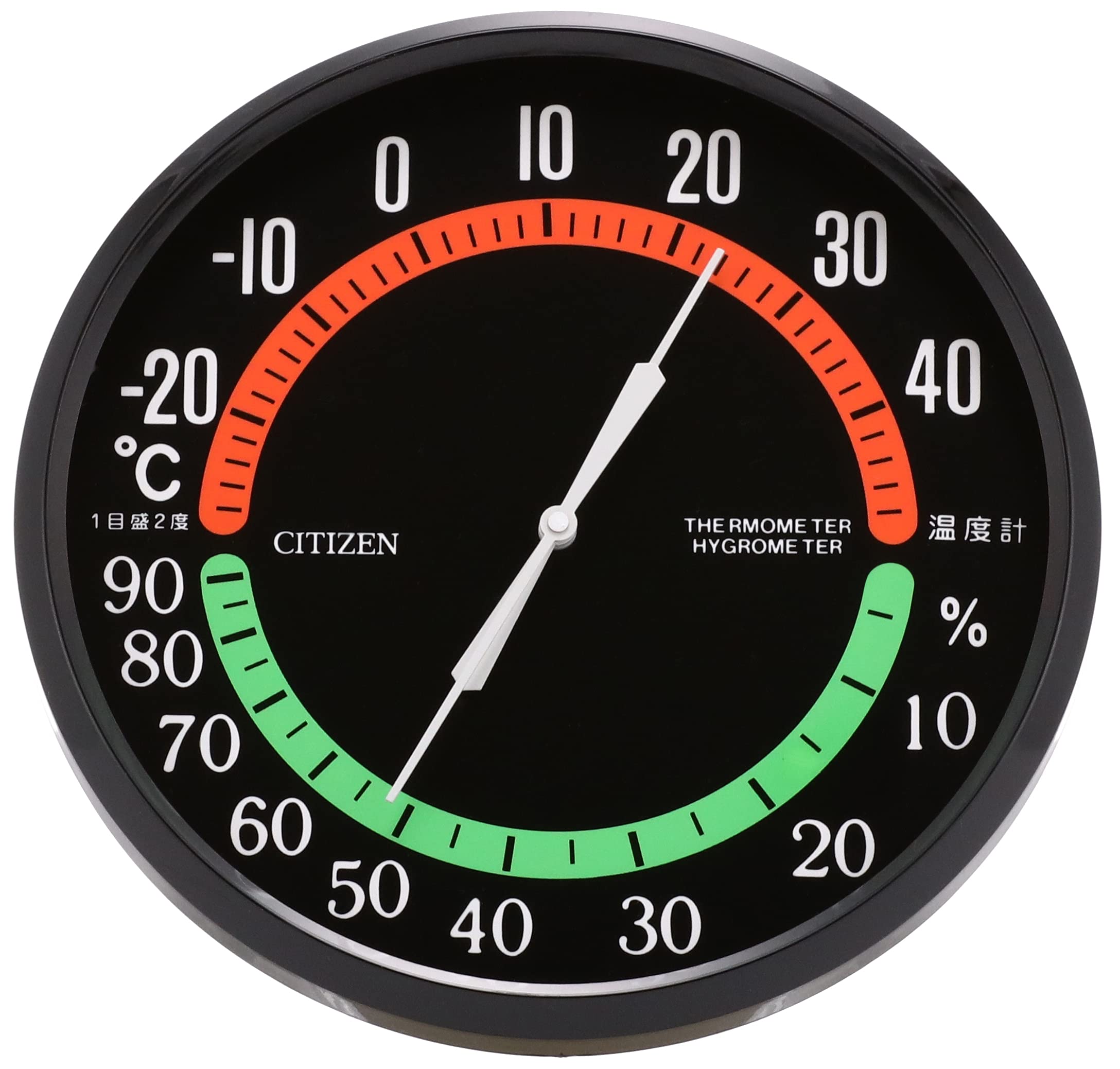 Amazon.co.jp: リズム(RHYTHM) シチズン 温度 ・ 湿度 計 掛け タイプ
