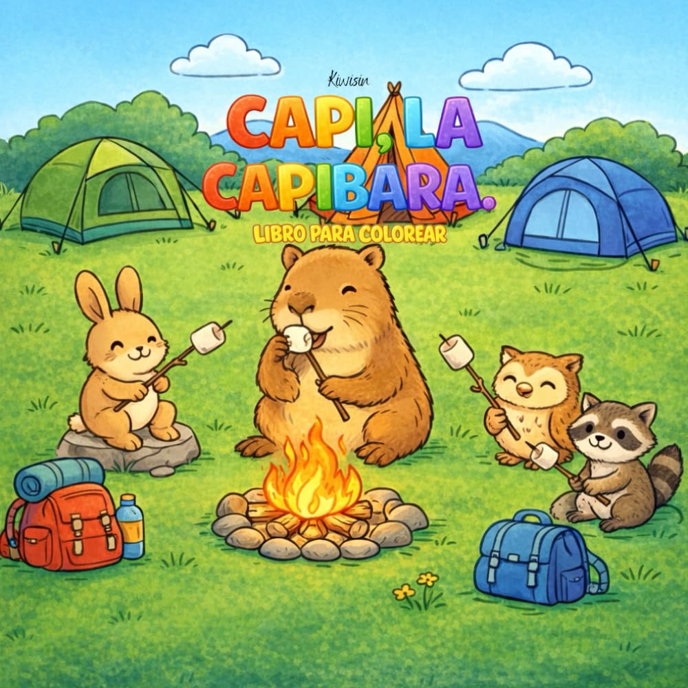 Capi, la capibara. Libro para colorear