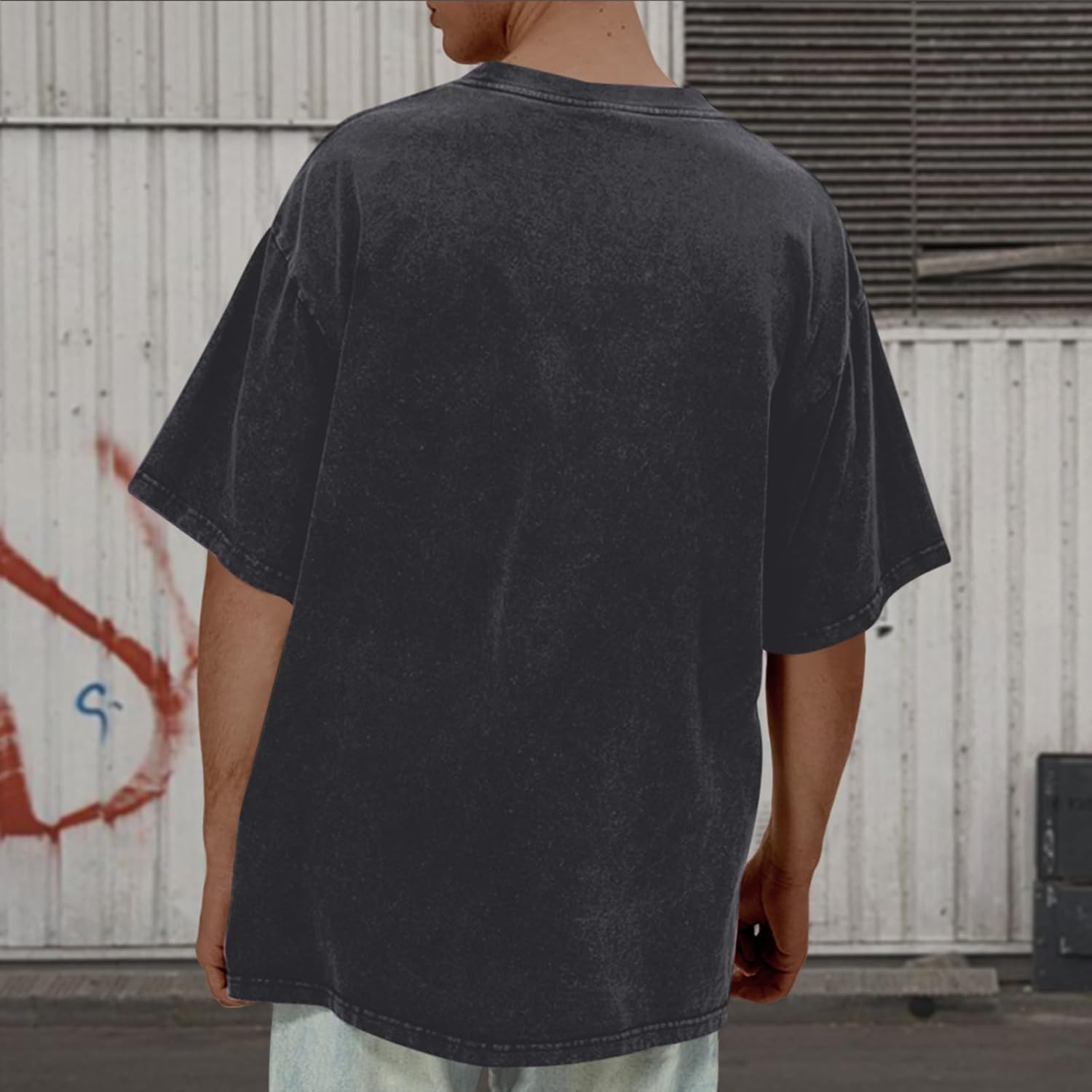 Mens Graphic T-Shirts Oversized Acid Wash Tshirt Vintage Streetwear Shirt Cool Road Racing Printed Tee Los Angeles Top - Image 5