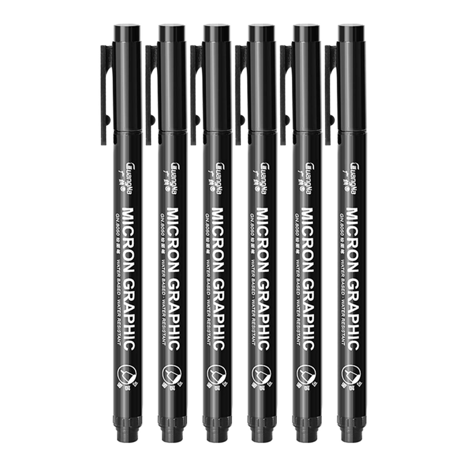 10 zestawów Uni Pin Fine Liner Pen Rysunek Pigment Marker Wodoodporny Szkicowanie 6 sztuk