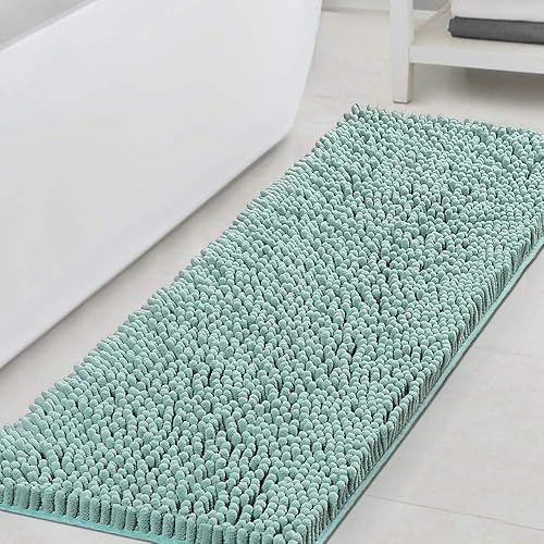 Alfombras de baño Tapetes para baño antideslizante de chenilla de lujo alfombra de baño alfombra extra suave y absorbente Tapetes peludos lavables