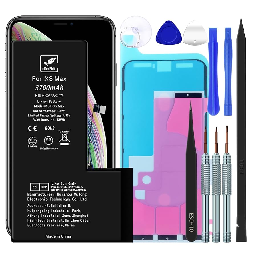 Amazon | cDraFixit For iPhone XS Max バッテリー 交換 3700mAh